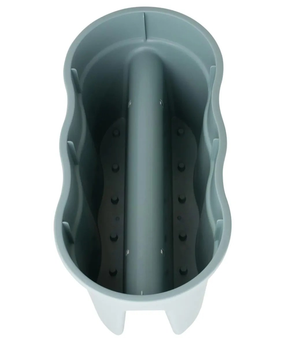 KHW Kunststoff-Geländertopf Flowerclip, ca. B57,5/H27/T27,7 cm, 2er-Set Grün Hot