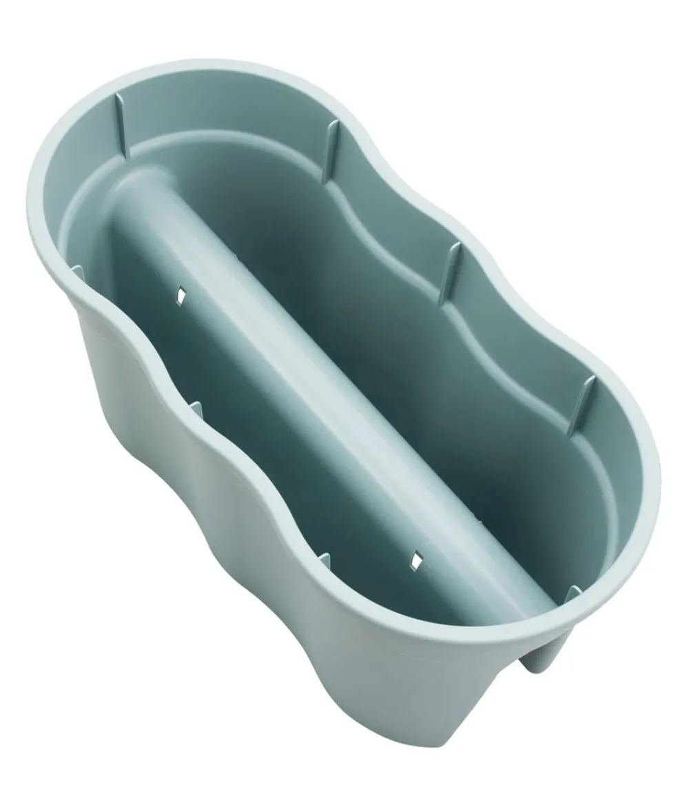 KHW Kunststoff-Geländertopf Flowerclip, ca. B57,5/H27/T27,7 cm, 2er-Set Grün Hot