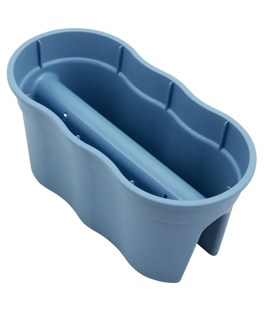 KHW Pflanzkübel & Blumenkästen - Kunststoff-Geländertopf Flowerclip, ca. B57,5/H27/T27,7 cm, 2er-Set Blau