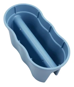 KHW Pflanzkübel & Blumenkästen - Kunststoff-Geländertopf Flowerclip, ca. B57,5/H27/T27,7 cm, 2er-Set Blau