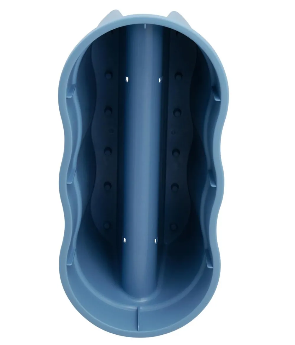 KHW Pflanzkübel & Blumenkästen - Kunststoff-Geländertopf Flowerclip, ca. B57,5/H27/T27,7 cm, 2er-Set Blau