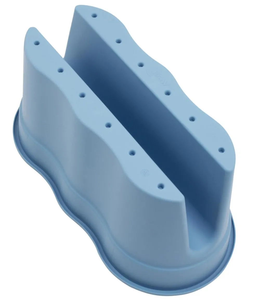 KHW Pflanzkübel & Blumenkästen - Kunststoff-Geländertopf Flowerclip, ca. B57,5/H27/T27,7 cm, 2er-Set Blau