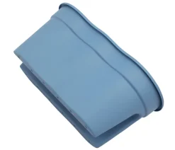 KHW Pflanzkübel & Blumenkästen - Kunststoff-Geländertopf Flowerclip, ca. B57,5/H27/T27,7 cm, 2er-Set Blau