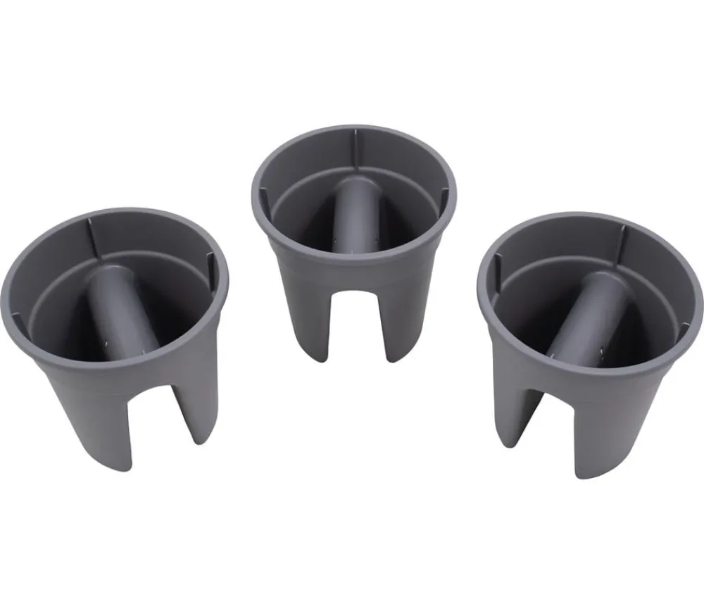KHW Pflanzkübel & Blumenkästen > Kunststoff-Geländertopf Flowerclip, rund, ca. Ø27/H27 cm, 3er-Set