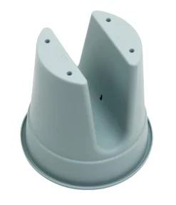 KHW Pflanzkübel & Blumenkästen - Kunststoff-Geländertopf Flowerclip, rund, ca. Ø27/H27 cm, 3er-Set Grün