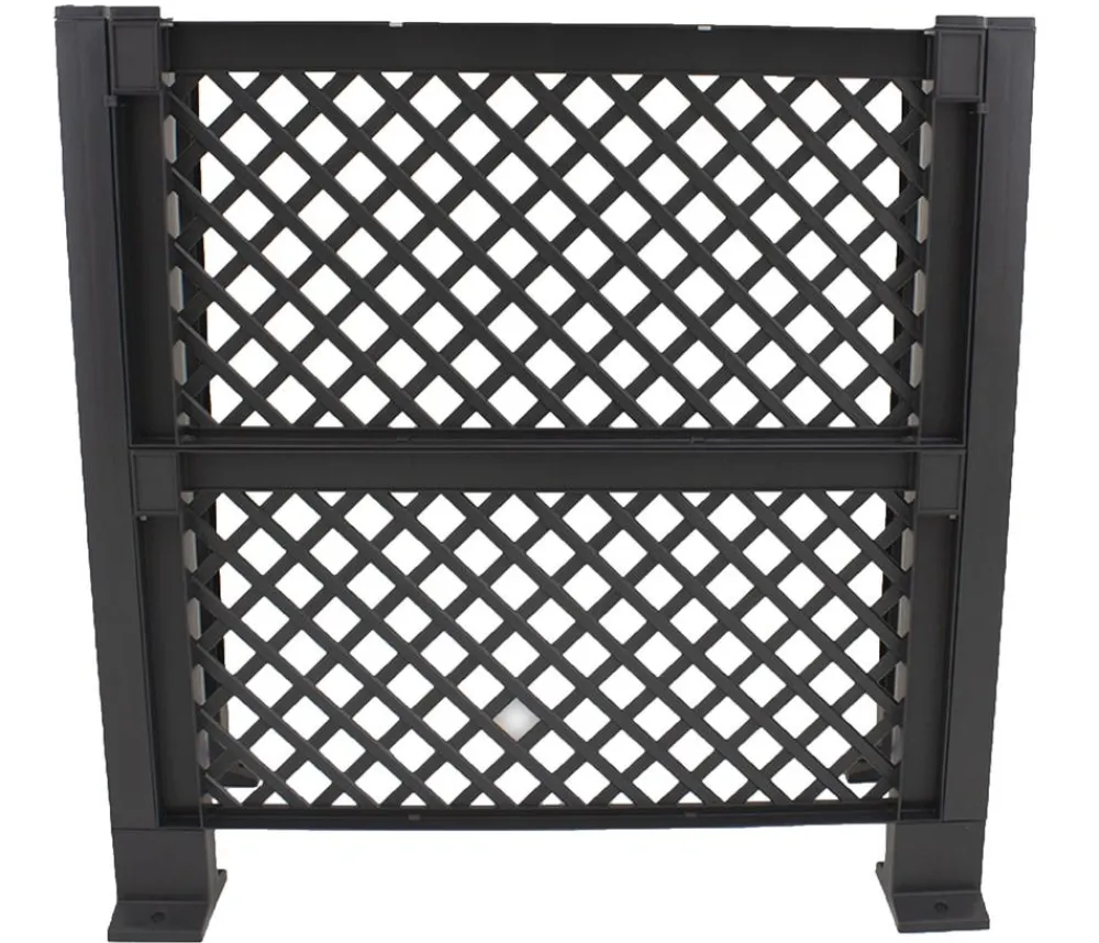 KHW Rankgitter & Obelisken - Kunststoff-Mülltonnenspalier, 100 x 49 x 119 cm Dunkelgrau