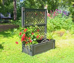 KHW Pflanzkübel & Blumenkästen > Kunststoff-Pflanz mit Spalier, ca. B100/H140/T43 cm