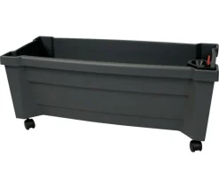 KHW Pflanzkübel & Blumenkästen - Kunststoff-Pflanzkasten Calypso inkl. Bewässerungssystem Dunkelgrau