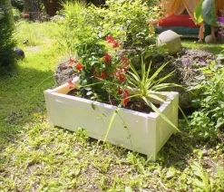 KHW Pflanzkübel & Blumenkästen - Kunststoff-Pflanzkasten, ca. B100/H41/T43 cm Weiß