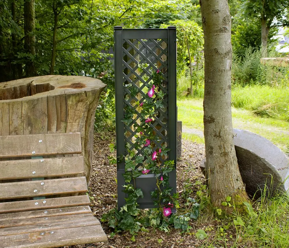 KHW Rankgitter & Obelisken > Kunststoff-Spalier mit Erdspießen, ca. B43/H140/T6 cm
