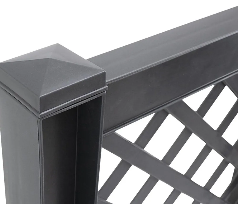 KHW Rankgitter & Obelisken > Kunststoff-Spalier mit Erdspießen, ca. B43/H140/T6 cm