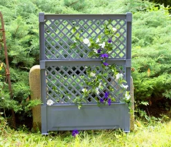 KHW Rankgitter & Obelisken > Kunststoff-Spalier mit Erdspießen, ca. B100/H140/T6 cm