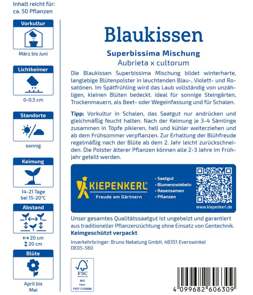 Nebelung/Kiepenkerl Blumensamen > Kiepenkerl Saatgut Blaukissen
