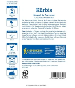 Nebelung/Kiepenkerl Gemüsesamen > Kiepenkerl Saatgut Kürbis 'Muscat de Provence'