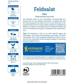 Nebelung/Kiepenkerl Gemüsesamen - Kiepenkerl Samen Feldsalat 'Gala'