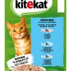 Kitekat® Nassfutter Katze > Nassfutter für Katzen Multipack Fisch-Box in Gelee, Adult, 12 x 85 g