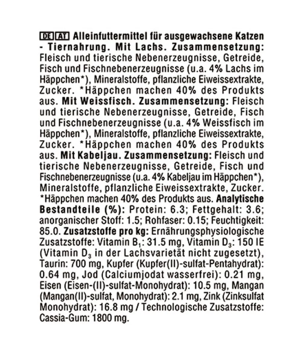 Kitekat® Nassfutter Katze > Nassfutter für Katzen Multipack Fisch-Box in Gelee, Adult, 12 x 85 g