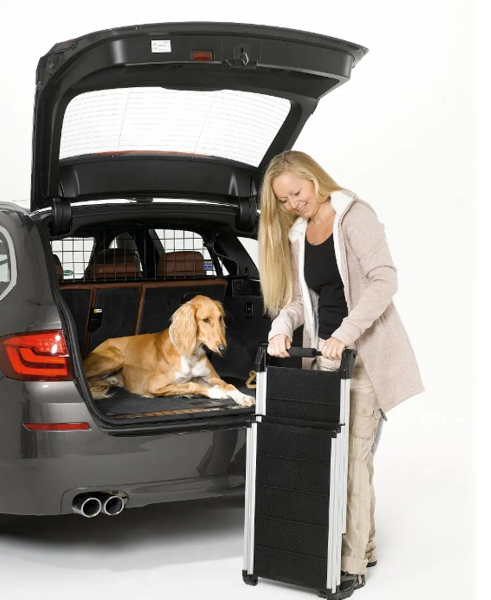 kleinmetall® Mehr Transport & Unterwegs|Zubehör Tierarztbesuch - Hunderampe Dogwalk XL, ca. L84-193/B41 cm Schwarz