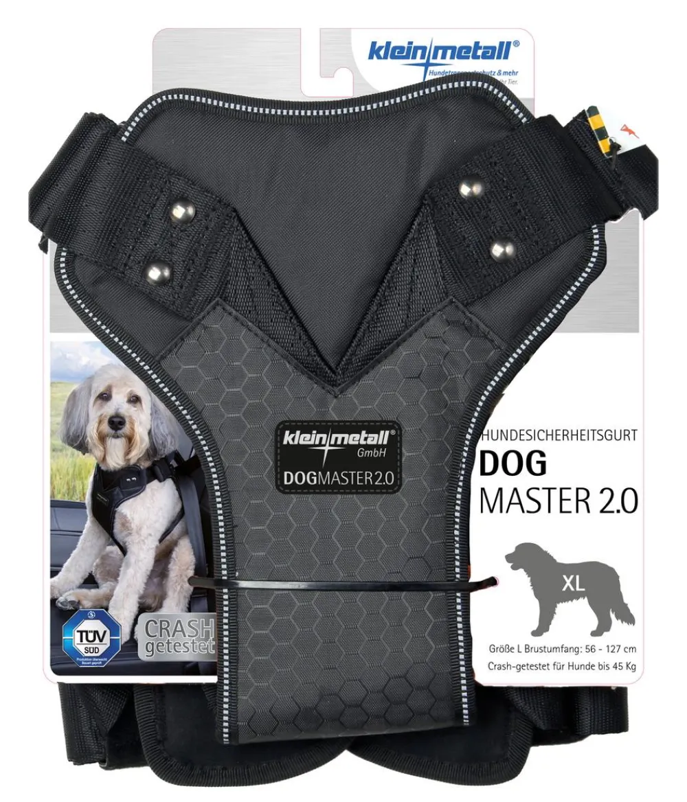 kleinmetall® Mehr Transport & Unterwegs|Hundehalsbänder & Geschirre - Hundeicherheitgurt Dogater 2.0 Schwarz