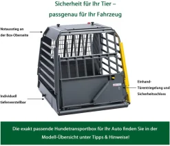 kleinmetall® Hundetransportboxen > Hundetransportbox VarioCage Einzelbox SL+, ca. B70/H69/T76-103 cm