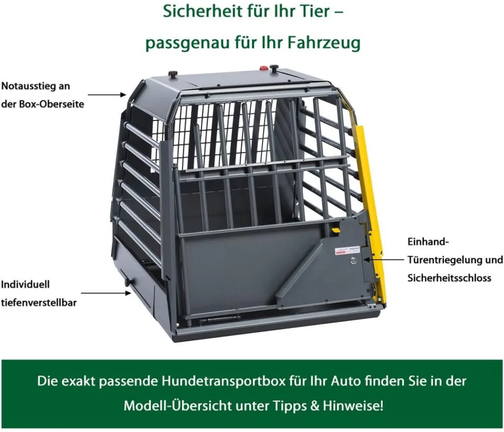 kleinmetall® Hundetransportbox VarioCage Einzelbox SL, ca. B55,5/H65/T76-103 cm Discount