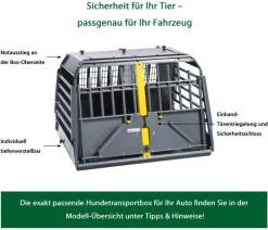 kleinmetall® Hundetransportboxen - Hundetransportbox VarioCage Doppelbox S, ca. B93/H59/T73-99 cm