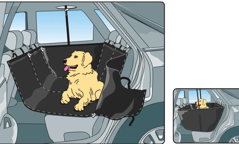 kleinmetall® Rücksitzbankschondecke Allside Classic, , ca. B145/H50/T140 cm Schwarz New