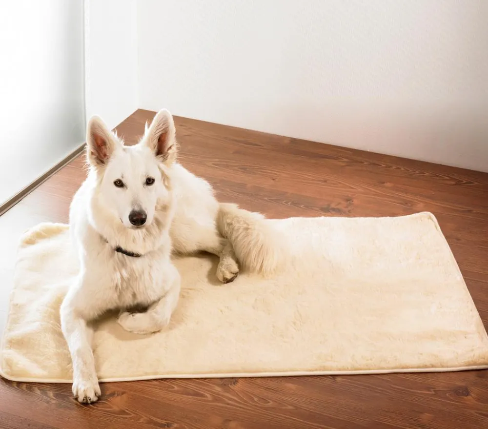K & N K. & N. Haustierdecke für Hunde und Katzen, rechteckig, ca. B100/T70 cm Beige Outlet