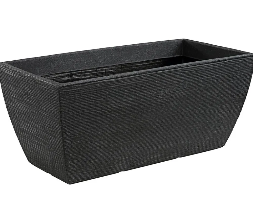 Dehner Pflanzkübel & Blumenkästen > Kunststoff-Pflanzkasten Rille, ca. B80/H34/T40 cm, anthrazit