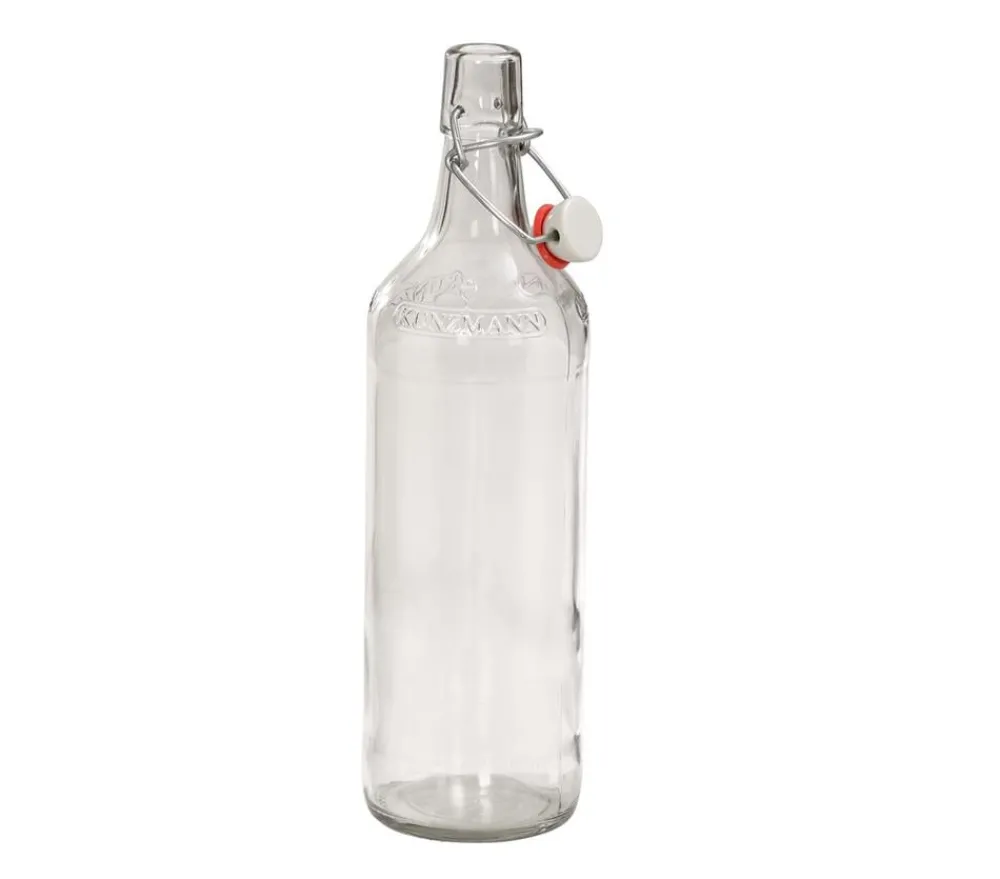 Kunzmann Saft- & Weinherstellung - Bügelverschlussflasche, 1000 ml Transparent