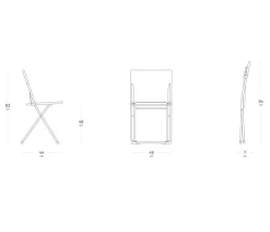 Lafuma Klappstühle - Klappstuhl Balcony II, ca. B48/H83/T44 cm Grau