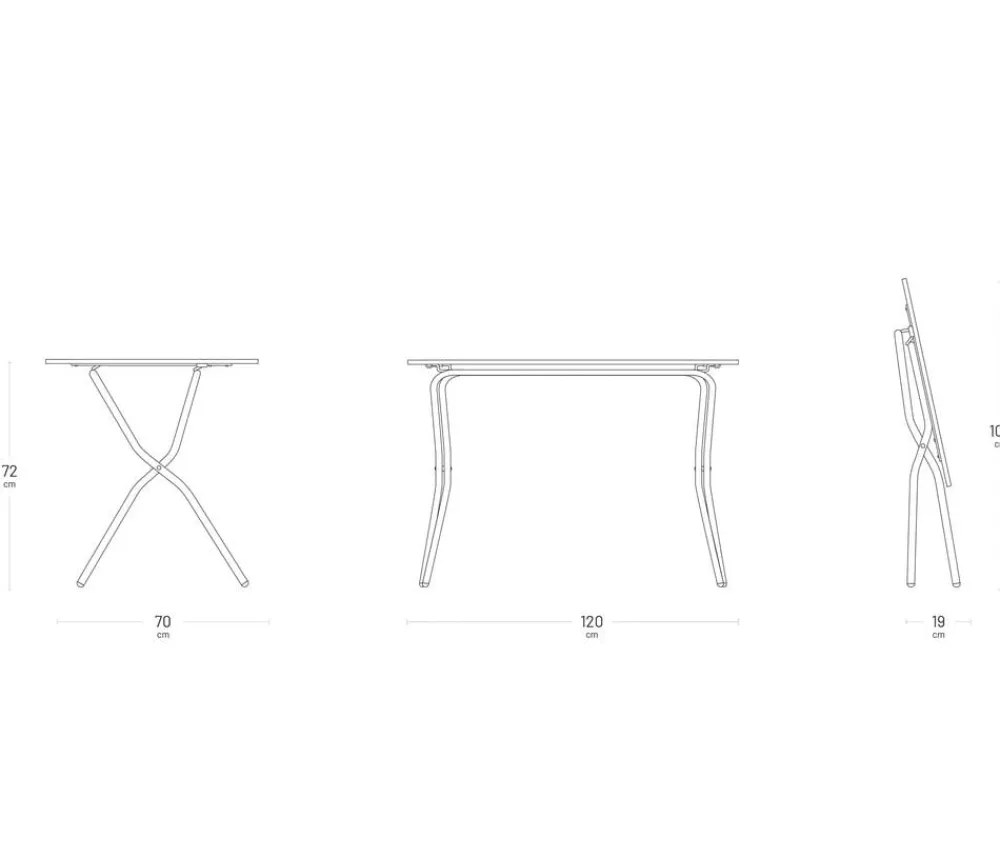 Lafuma Klapptische > Klapptisch Balcony Tab 120, ca. B120/H72/T70 cm