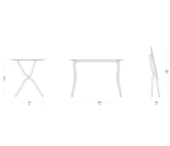 Lafuma Klapptische > Klapptisch Balcony Tab 120, ca. B120/H72/T70 cm
