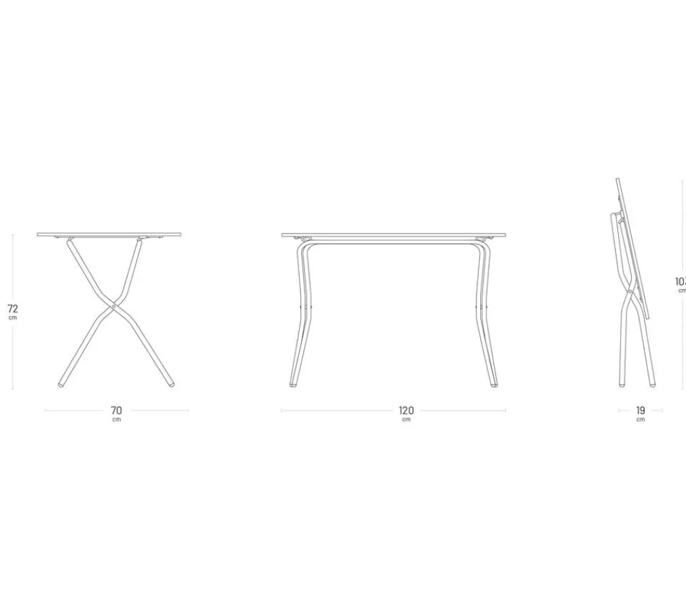 Lafuma Klapptisch Balcony Tab 120, ca. B120/H72/T70 cm Blau