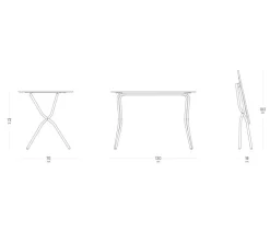 Lafuma Klapptisch Balcony Tab 120, ca. B120/H72/T70 cm Gelb Outlet