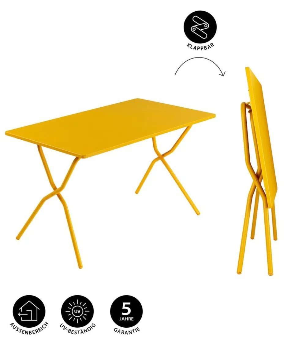 Lafuma Klapptisch Balcony Tab 120, ca. B120/H72/T70 cm Gelb Outlet