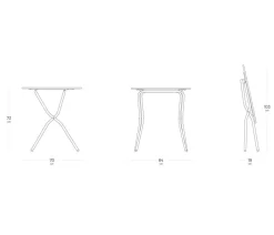 Lafuma Klapptisch Balcony Tab 64, ca. B64/H72/T70 cm Orange New