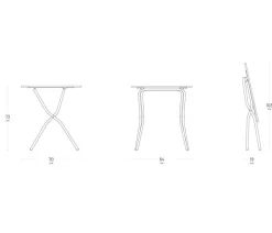 Lafuma Klapptisch Balcony Tab 64, ca. B64/H72/T70 cm Beige New