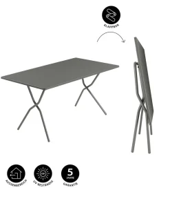Lafuma Klapptisch Balcony Tab 140, ca. B140/H72/T80 cm Grau Best