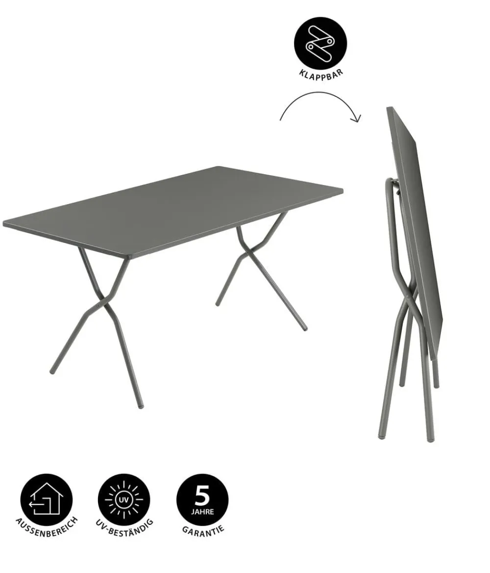 Lafuma Klapptisch Balcony Tab 140, ca. B140/H72/T80 cm Grau Best