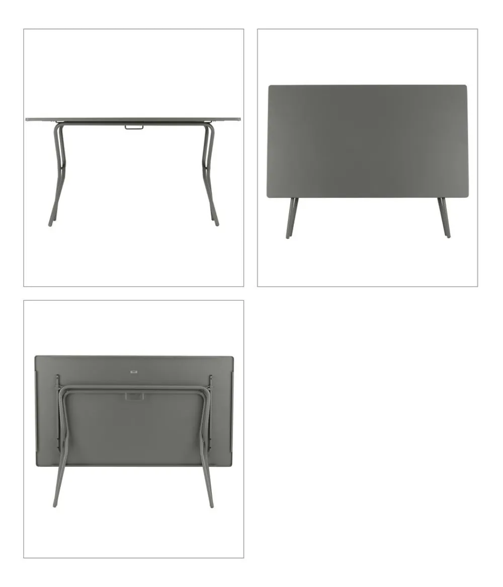 Lafuma Klapptisch Balcony Tab 140, ca. B140/H72/T80 cm Grau Best