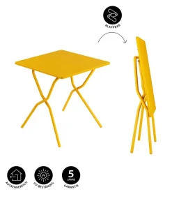 Lafuma Klapptische - Klapptisch Balcony Tab 64, ca. B64/H72/T70 cm Gelb