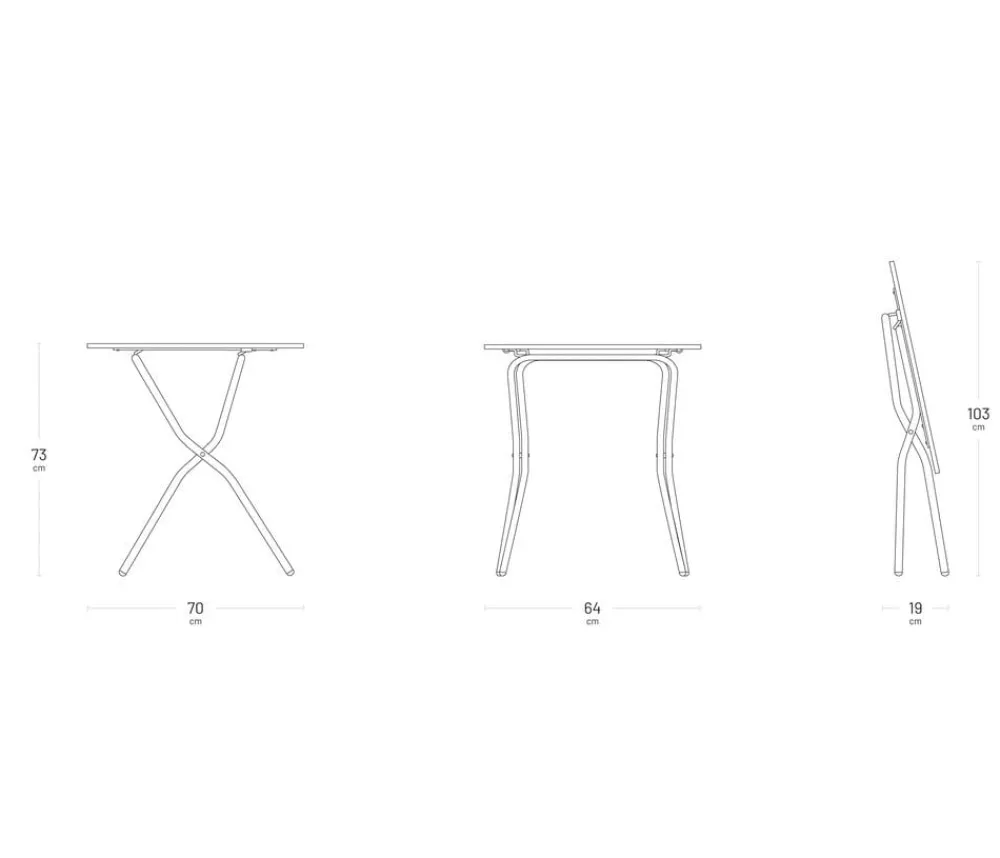 Lafuma Klapptische - Klapptisch Balcony Tab 64, ca. B64/H72/T70 cm Gelb