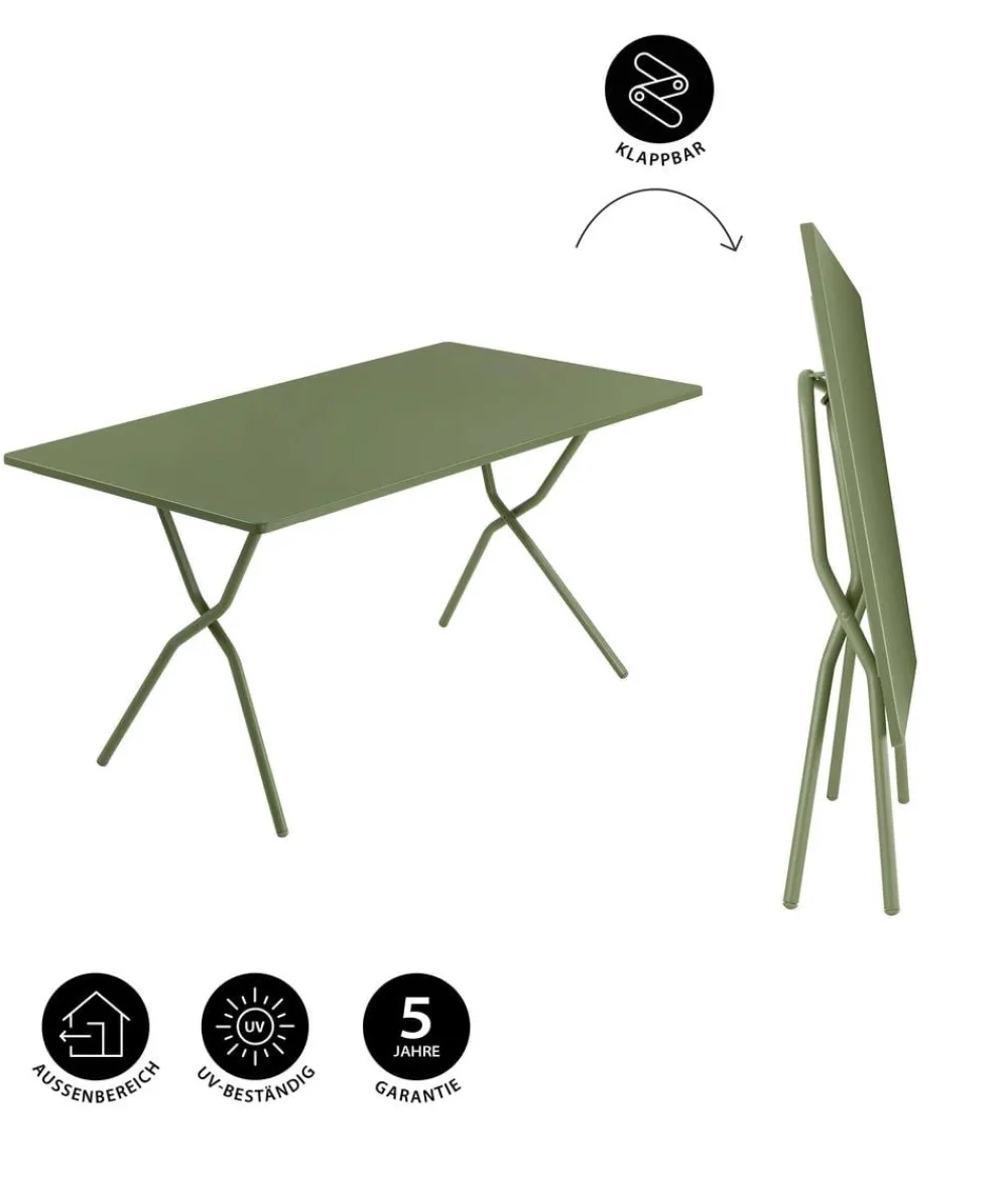 Lafuma Klapptische - Klapptisch Balcony Tab 140, ca. B140/H72/T80 cm Moosgrün