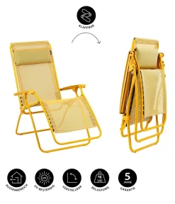 Lafuma Relaxliege R Clip, ca. B67/H114/T88 cm Gelb Sale