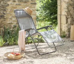Lafuma Relaxliegen - Relaxliege R Clip, ca. B67/H114/T88 cm Grau