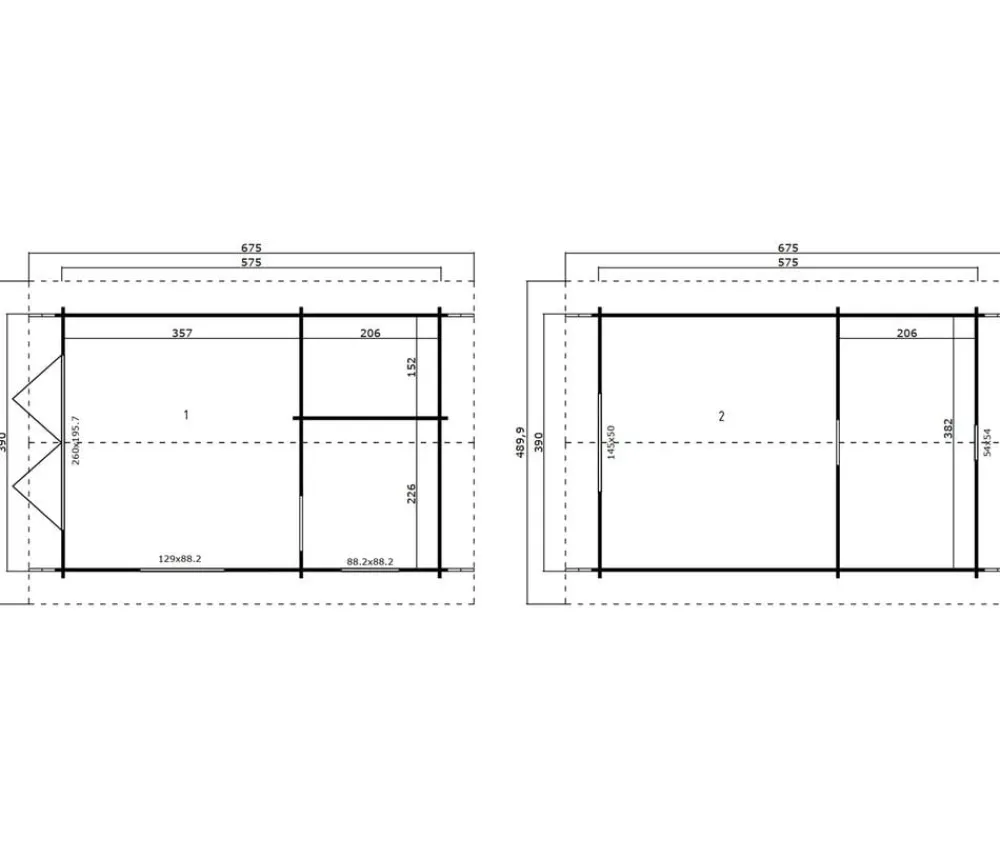 Lasita Maja Gartenhäuser & Gerätehäuser > Blockbohlenhaus Caroline 2.3, ca. B675/H330,6/T489,9 cm