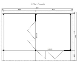 Lasita Maja Blockbohlenhaus Domeo 10, ca. B890/H258,4/T590 cm Discount
