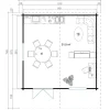 Lasita Maja Blockbohlenhaus Zanzibar, ca. B635/H306/T745 cm Natur Discount
