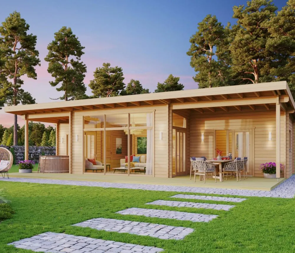 Lasita Maja Gartenhäuser & Gerätehäuser > Ferienhaus Öregrund, ca. B1260/H312,8/T730 cm